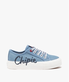 baskets fille en toile unie style denim a semelle plateforme - chipie bleu tennis en toileE466301_1