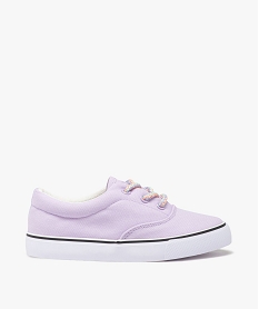 tennis en toile avec lacets multicolores fille violet tennis en toileE466901_1