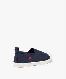 chaussures en toile avec elastique et bout renforce fille bleu tennis en toileE467001_4