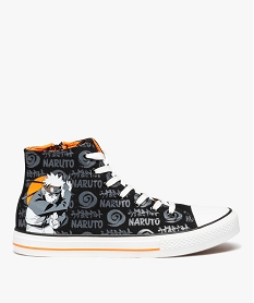 GEMO Baskets homme en toile montante à zip - Naruto noir vif