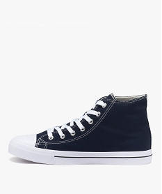 tennis en toile montante a bout renforce homme bleu baskets et tennisE467501_3