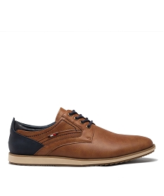 GEMO Derbies homme bicolores avec semelle sport - Mario Baldano Orange