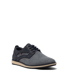 derbies homme bicolores a semelle contrastante bleu chaussures de villeE467901_2