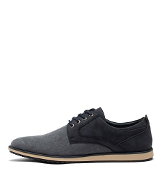 derbies homme bicolores a semelle contrastante bleu chaussures de villeE467901_3