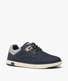 derbies homme casual a lacets avec semelle contrastante bleuE468201_2