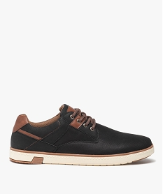 derbies homme casual a lacets avec semelle contrastante noirE468301_1