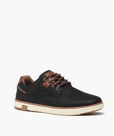 derbies homme casual a lacets avec semelle contrastante noir chaussures de villeE468301_2