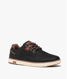 derbies homme casual a lacets avec semelle contrastante noirE468301_2