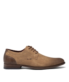 GEMO Derbies unis effet patiné homme beige standard