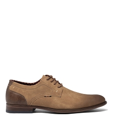 derbies unis effet patine homme beigeE468901_1