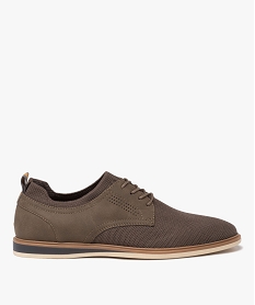 derbies homme unis a col scratch avec detail en suedine vert chaussures de villeE469101_1