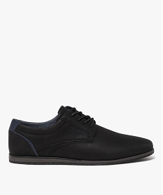 derbies homme unis bi-matieres a semelle contrastante noirE469501_1