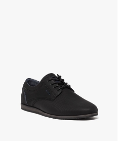 derbies homme unis bi-matieres a semelle contrastante noir vifE469501_2