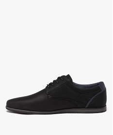 derbies homme unis bi-matieres a semelle contrastante noir vifE469501_3