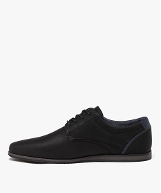 derbies homme unis bi-matieres a semelle contrastante noirE469501_3