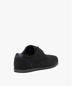 derbies homme unis bi-matieres a semelle contrastante noir vifE469501_4