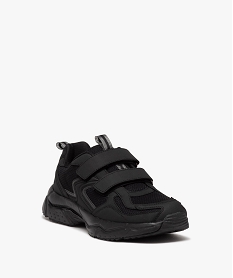 baskets homme unies en mesh et a scratch style jogger noir vifE470101_2