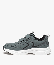baskets homme unies en mesh et a scratch style jogger gris standardE470201_3