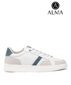 tennis basses multimatieres dessus cuir homme - alma blanc baskets et tennisE472001_1