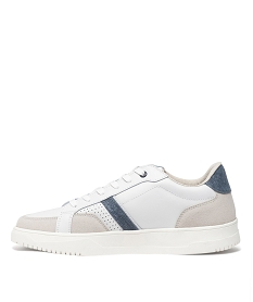 tennis basses multimatieres dessus cuir homme - alma blanc baskets et tennisE472001_3