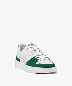 baskets homme bicolores en cuir style casual - alma planete blanc baskets et tennisE472101_2