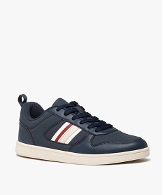 baskets homme a lacets et bande contrastante style retro bleu baskets et tennisE473301_2