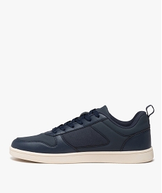 baskets homme a lacets et bande contrastante style retro bleu baskets et tennisE473301_3