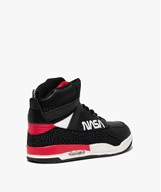 baskets homme mid-cut a lacets avec semelle a bulle dair - nasa noir baskets montantesE473801_4
