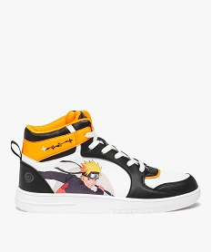 GEMO Baskets homme mid-cut à lacets - Naruto noir vif