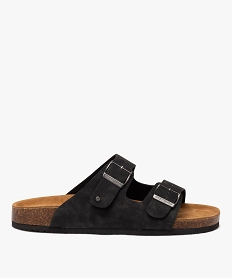 GEMO Sandales homme unies avec deux larges brides à boucle - Chevignon noir vif