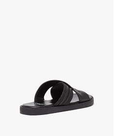 mules homme unies casual a brides bi-matieres noir vif sandales et nu-piedsE474601_4