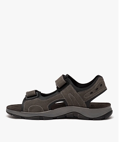 sandales homme sport unies a scratch noir vifE477001_3