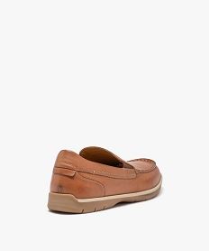 mocassins homme confort unis avec semelle amortissante marron vif mocassinsE477201_4