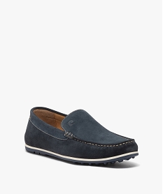 mocassins homme unis en cuir suede - pierre cardin d bleu mocassinsE477401_2