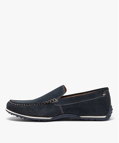 mocassins homme unis en cuir suede - pierre cardin d bleu mocassinsE477401_3
