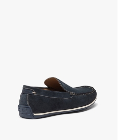 mocassins homme unis en cuir suede - pierre cardin d bleu mocassinsE477401_4
