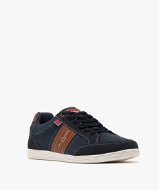 baskets homme en toile basse style denim a bande contrastante - lee cooper bleu chineE477501_2