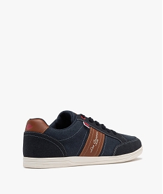 baskets homme en toile basse style denim a bande contrastante - lee cooper bleu chineE477501_4