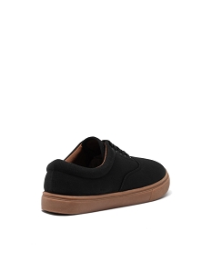 baskets homme en toile unie a semelle constrastante noirE478101_4