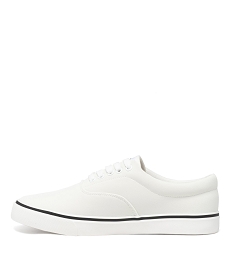 tennis en toile basse unie homme - camps united blanc baskets et tennisE478401_3