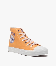 baskets femme en toile montante stitch - disney orange standard baskets montantesE478601_2
