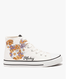 baskets femme montantes en toile mickey - disney blancE478701_1