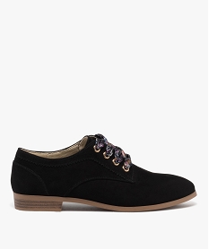 derbies en suedine a lacets foulard femme noirE480601_1