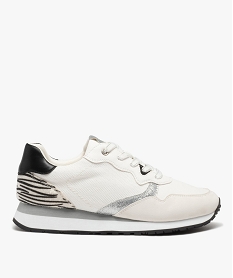 baskets femme casual avec detail zebre blanc baskets et tennisE480901_1