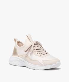 baskets ultra legeres a details dores femme beige baskets et tennisE481701_2