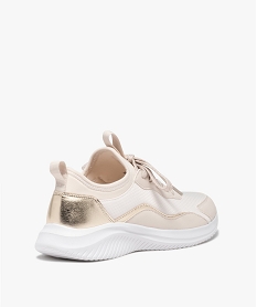 baskets ultra legeres a details dores femme beige baskets et tennisE481701_4