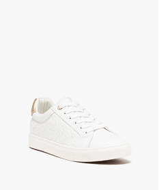 tennis multimatieres avec dentelle femme blanc baskets et tennisE482201_2