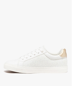 tennis multimatieres avec dentelle femme blanc baskets et tennisE482201_3