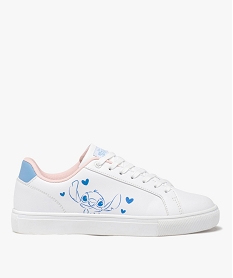 GEMO Baskets femme unies Stitch à lacets - Disney Blanc