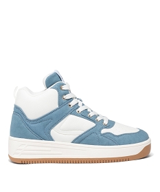 GEMO Baskets montantes bicolores femme bleu standard